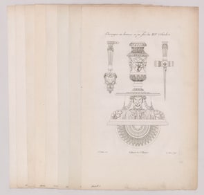 1825 France Engravings Architecture and Design