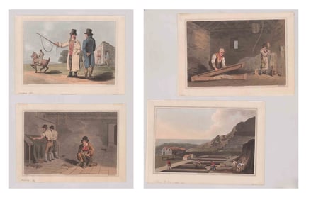 19th Century R. and D. Havell Hand-Colored Prints