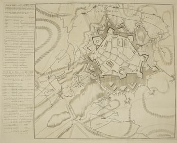 Ca.1729 Belgium Map Le Quesnoy