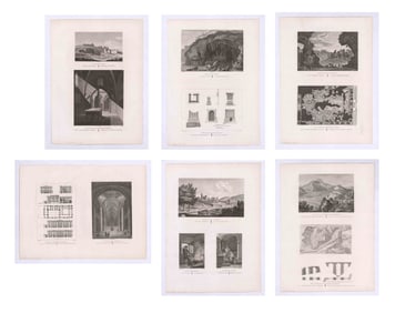 Ca.1806-1822 Alexandre de Laborde Engravings (6)