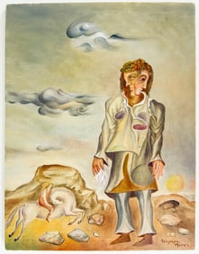 Theocharis Mores Signed Original Oil on Board