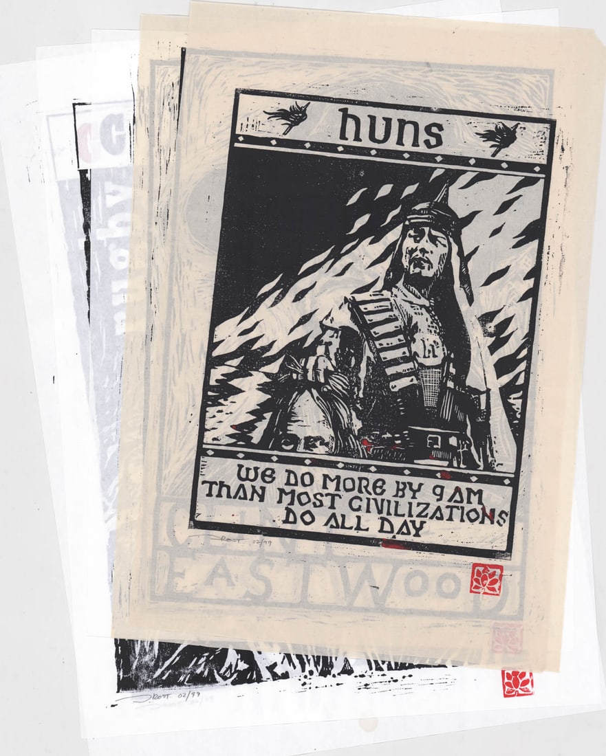 Rost Signed (5) Woodblock Prints [Clint Eastwood] (1 of 6)