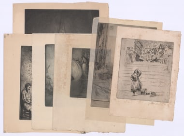 Arthur Allen Lewis Signed Etchings (6)