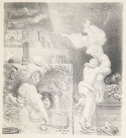 Adolphe Willette (1857 - 1926) Lithograph