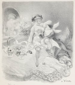 Adolphe Willette Lithograph