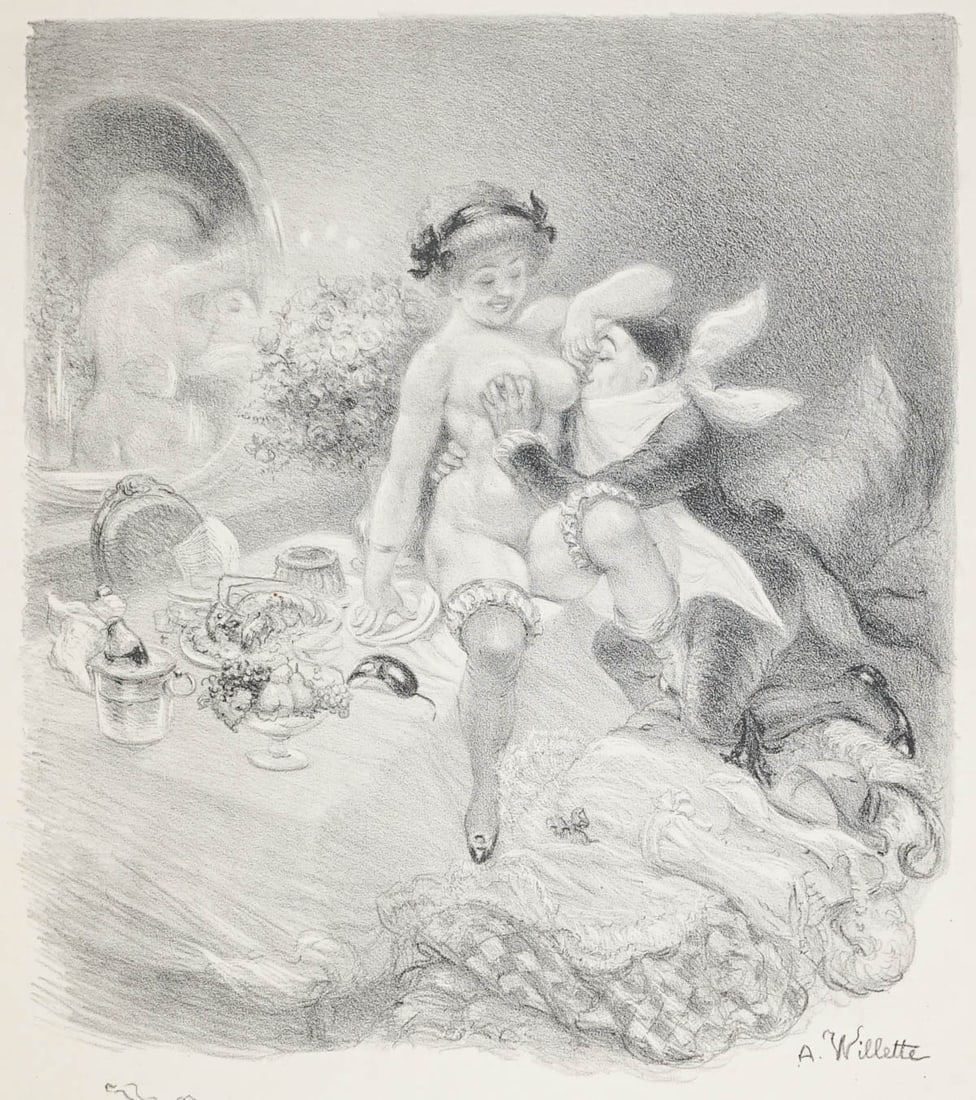 Adolphe Willette Lithograph (1 of 6)