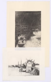John W. Winkler Signed Etchings (2)