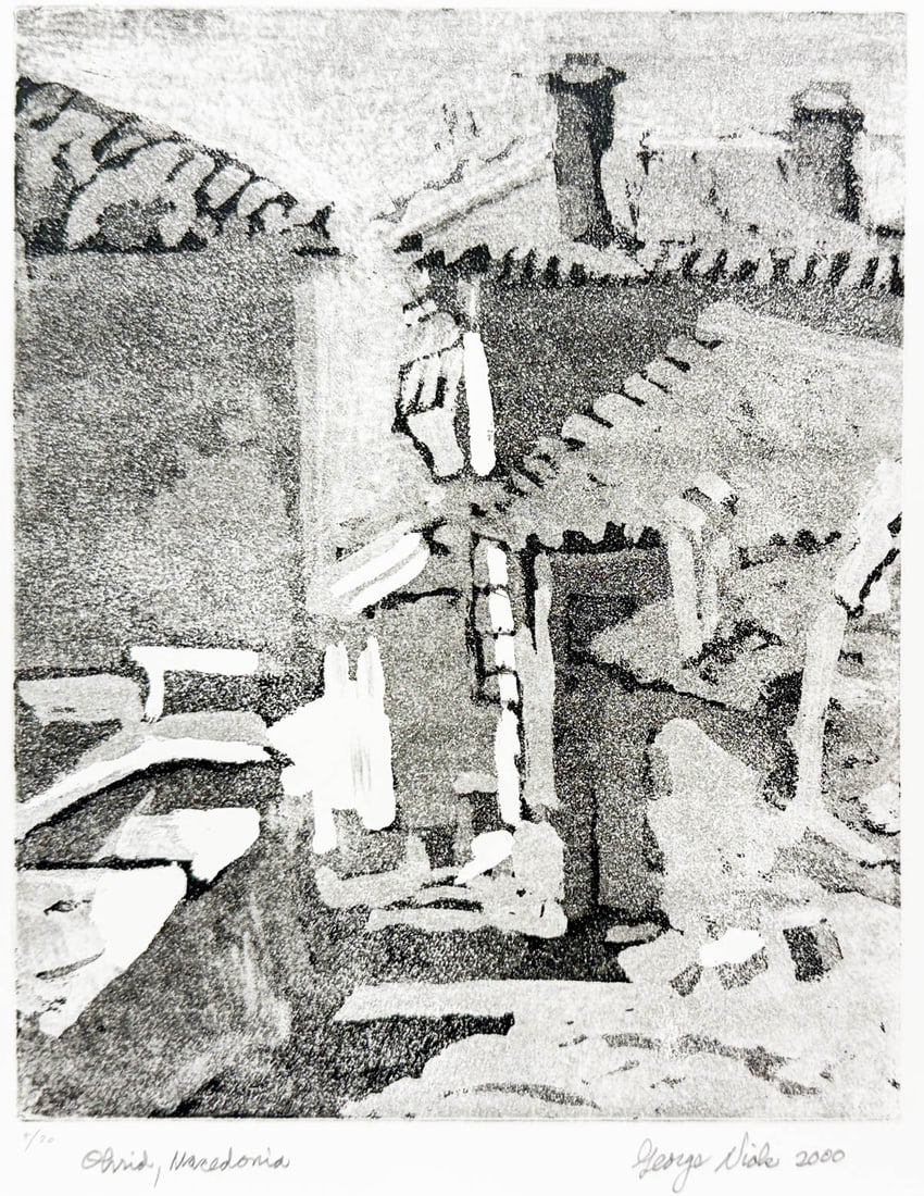 George Nick Signed Etching [Macedonia] (1 of 4)