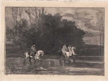 John Lewis Brown Etching SIGNED 1885