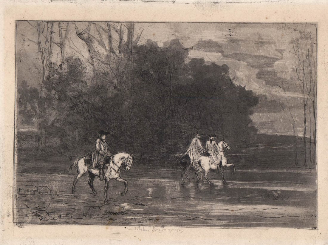 John Lewis Brown Etching SIGNED 1885 (1 of 5)