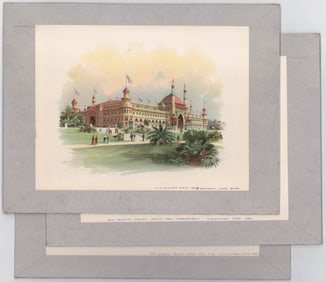 19th Century (3) Hand-Colored Prints [Fair]