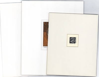 Kenneth MacKintosh (3) AP Prints SIGNED: Three (3) Kenneh MacIntosh Artist's Proofs prints penci signed. All hinge mounted to mat frames. Include: 1 in. x 1 in. 1969 woodcut titled 'Christo's'; 1.5 in. x 2.375 in. 1978 etching titled