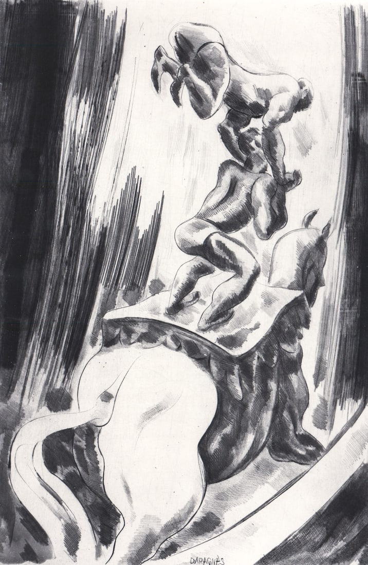 Jean Gabriel Daragnes Etching [Circus Rider] (1 of 4)