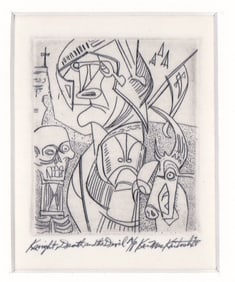 Knight, Death and The Devil Etching AFTER Durer