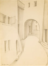 Paul Bonifas Pencil Drawing [Street Scene]