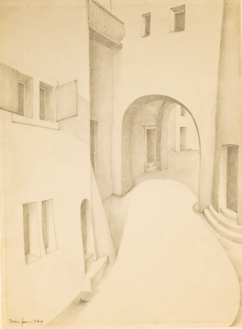 Paul Bonifas Pencil Drawing [Street Scene] (1 of 6)