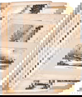 Antique (13) Prints [Architecture, Ships]: Thirteen (13) antique prints. Measure 7.5 in. to 15 in. x 9.25 in. to 16.25 in. Unframed, loose, not mounted or glued down (note 'Hero's Quick Step' is glued to paper sheet). Print sheets measure