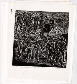 Woodblock Prints (5) S/N [Mexican Celebrations]