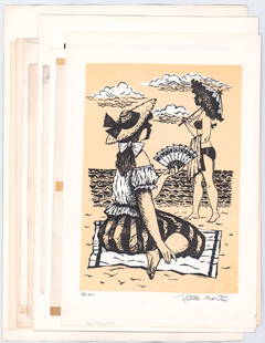 Assorted (10) Vintage Etchings and Lithos [Zalce]: Ten (10) vintage etchings and lithographs. Many artist signed. Includes: Alfredo Zalce SIGNED; Pablo Higgins SIGNED. Unframed, loose, not mounted or glued down. Provenance: Estate collection of