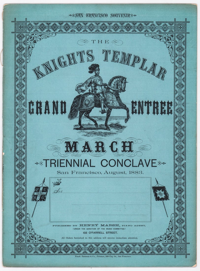 Knights Templar Grand Entree March 1883 (1 of 4)