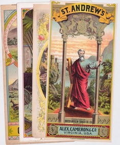 Tobacco Advertising Crate (4) Antique Labels