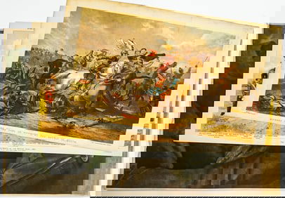 British (3) Antique Color Prints [Militaria]