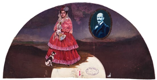 Handpainted Silk for Hand Fan [M. Vendrell]