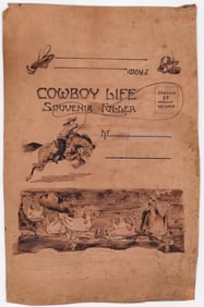 RARE Oversized Western Leather Postcard