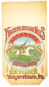 Vintage Yeager's Roller Mills Alfarata Flour Bag