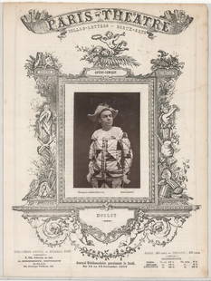 Louis Morlet - Opera-Comique 1877 Program: Louis Morlet (French Opera Singer) 1877 Paris - Theatre Program. Measures 14.125 in. x 10.5 in. Vertical tears upper edge. Unframed, loose, not mounted or glued down. Print measures with sleeve 14.25