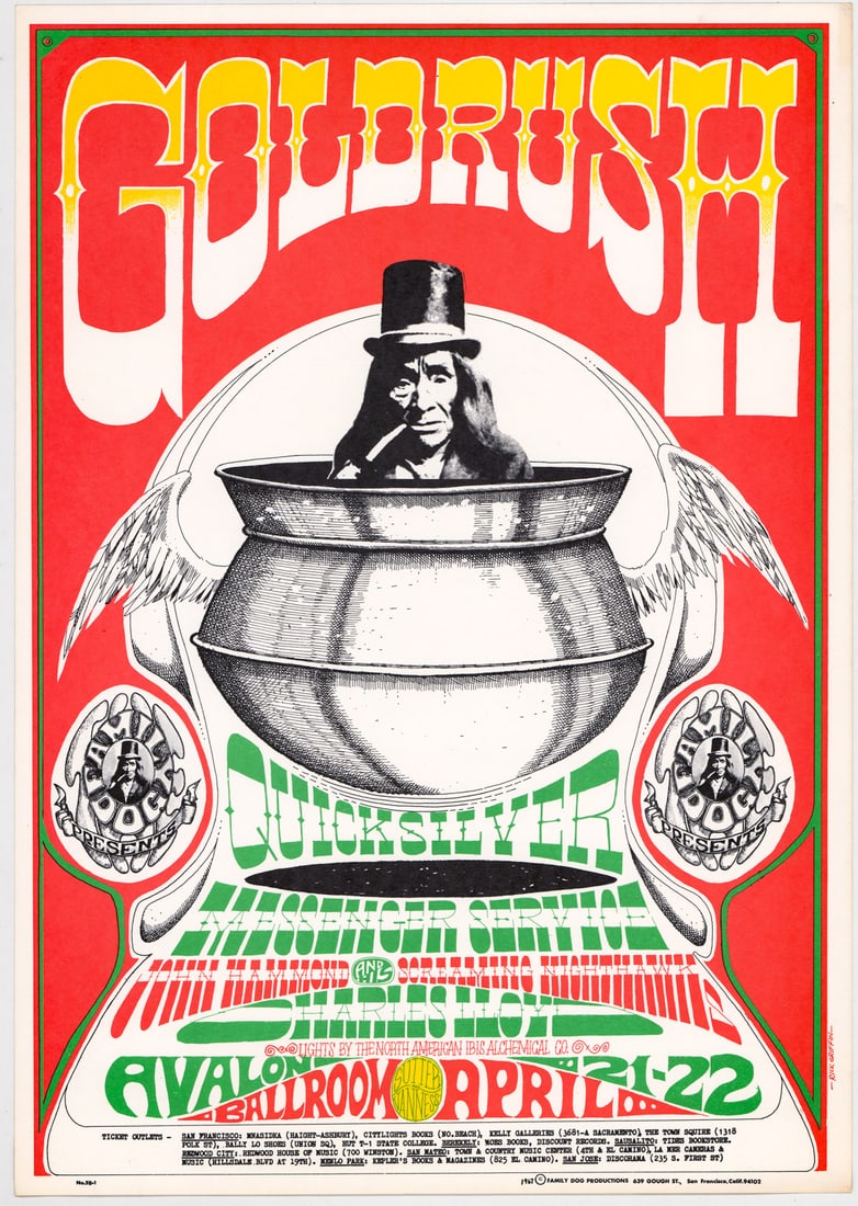 CANABIS ポスター Rick Griffin 1967年製