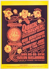 1966 Quick Silver, Big Brother Avalon Poster