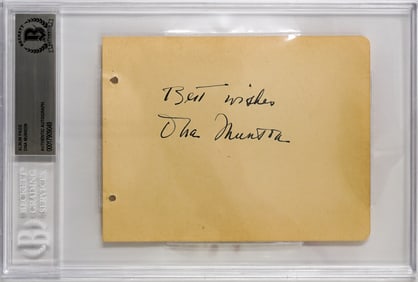 Ona Munson (d. 1955) Autographed Album Page