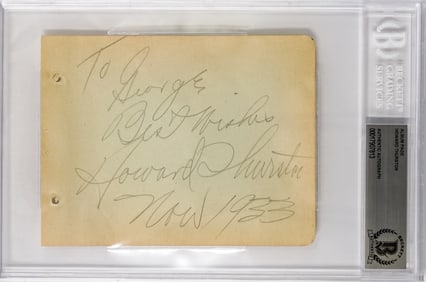 Howard Thurston Autographed Album Page