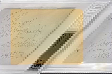 Howard Thurston Autographed Album Page: [Magician, Magic] Howard Thurston Autographed Album Page. Howard Thurston was a stage magician from Columbus, Ohio, United States. As a child, he ran away to join the circus, where his future partner