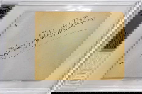 Aimee Elizabeth Semple McPherson Autograph: Aimee Elizabeth Semple McPherson Autographed Album Page. Beckett Auto Grade 8. Aimee Elizabeth Semple McPherson, also known as Sister Aimee or Sister, was a Canadian-born Pentecostal evangelist and