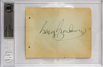 George Gershwin Autograph Album Page
