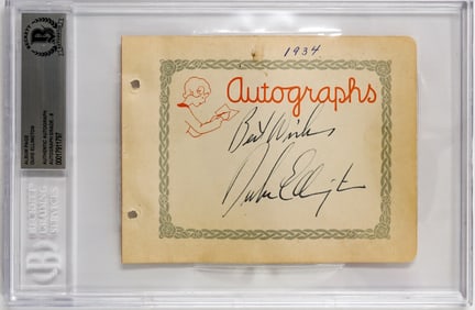 Duke Ellington Autographed Album Page
