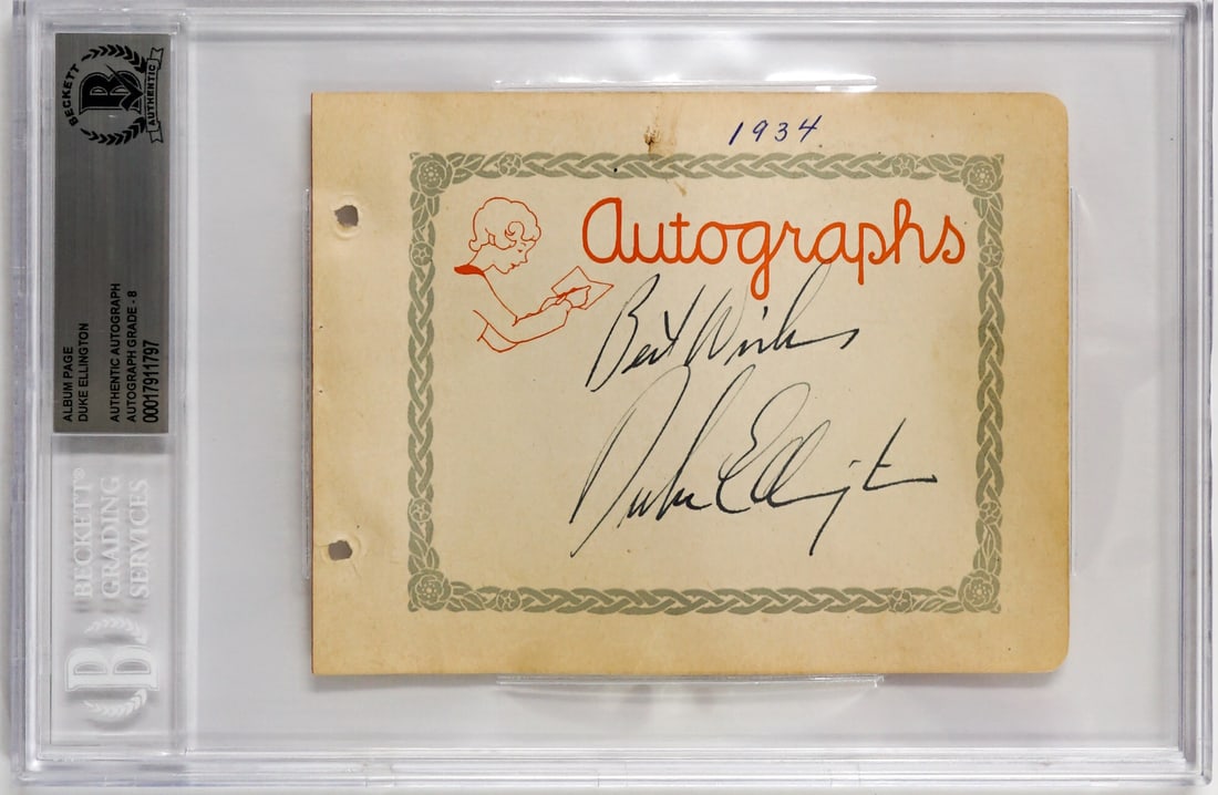 Duke Ellington Autographed Album Page (1 of 2)