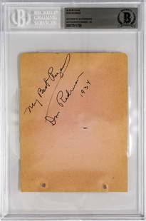 RARE Don Redman (d. 1964) Autographed Page: [Beckett Auto Grade 10] RARE Don Redman (1900-1964) Autographed Album Page. Don Redman was an American jazz musician, arranger, bandleader, and composer. Authenticated and encapsulated by Beckett
