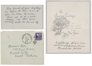 Grandma Moses SIGNED Greeting Card COA