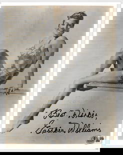 Esther Williams 8x10 Signed Photo BAS COA: Esther Williams (American Swimmer and Actress, 1921-2013) 8x10 photo signed with inscription. Beckett Authentication Services COA #BR39987. For shipping purposes only; measures 10 x 8 inches. The