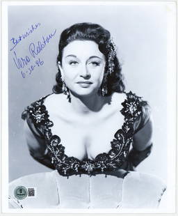 Vera Ralston 8x10 Signed Photo BAS COA: Vera Ralston (Czech and American Figure Skater and Actress, 2019-2003) inscribed and signed photo. Beckett Authentication Services COA #BR39980. For shipping purposes only; measures 11 x 8.5 inches.