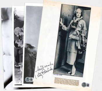 Actress (4) Signed Photos BAS COA [Anita Page]: Four (4) actress signed photos. Beckett Authentication Service. Include: Kitty Carlisle #BR39981; Rosemary DeCamp #BR39971; Anita Page #BR39970; Jan Sterling #BR39969. For shipping purposes only;