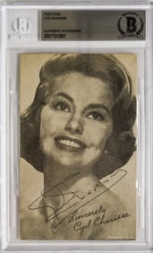 Rare Cyd Charisse Autographed Exhibit Card