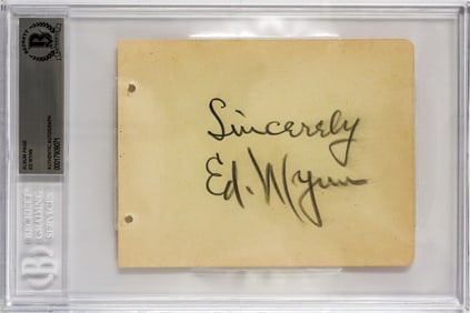 Ed Wynn (d. 1966) Autographed Album Page