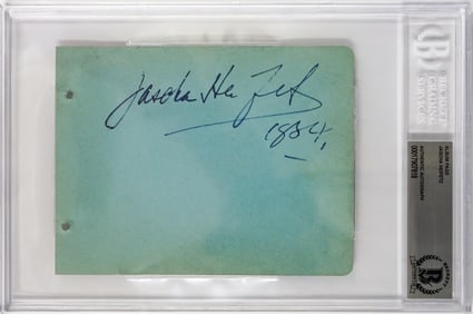 Jascha Heifetz Autographed Album Page