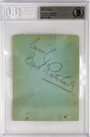 Basil Rathbone (d. 1967) Autograph Album Page