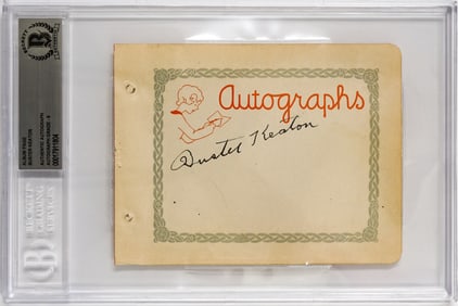 Buster Keaton Autographed Album Page
