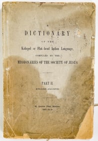 RARE 1877 Dictionary Kalispell Language, Montana